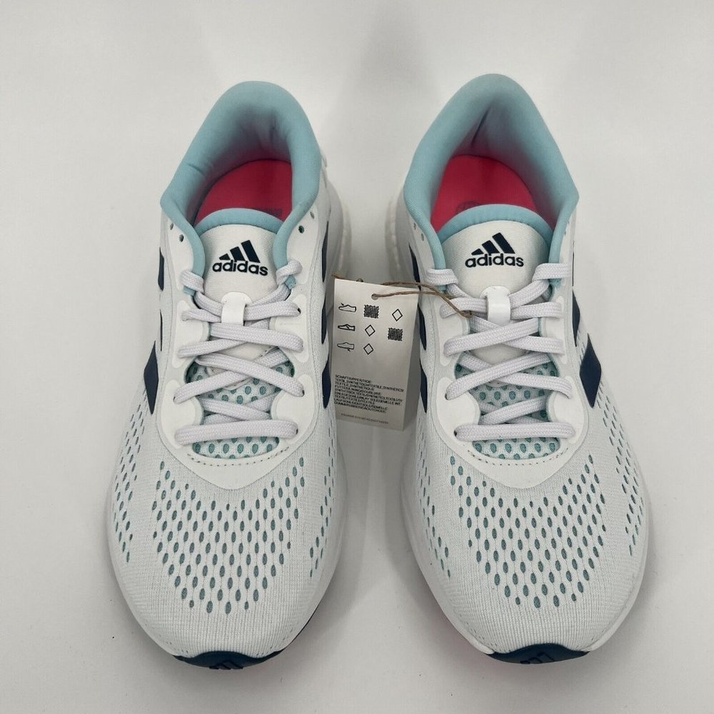 Adidas Women's Supernova 2 Running Shoes 10 White/Blue FW9100 Athletic Sneaker - Picture 4 of 10